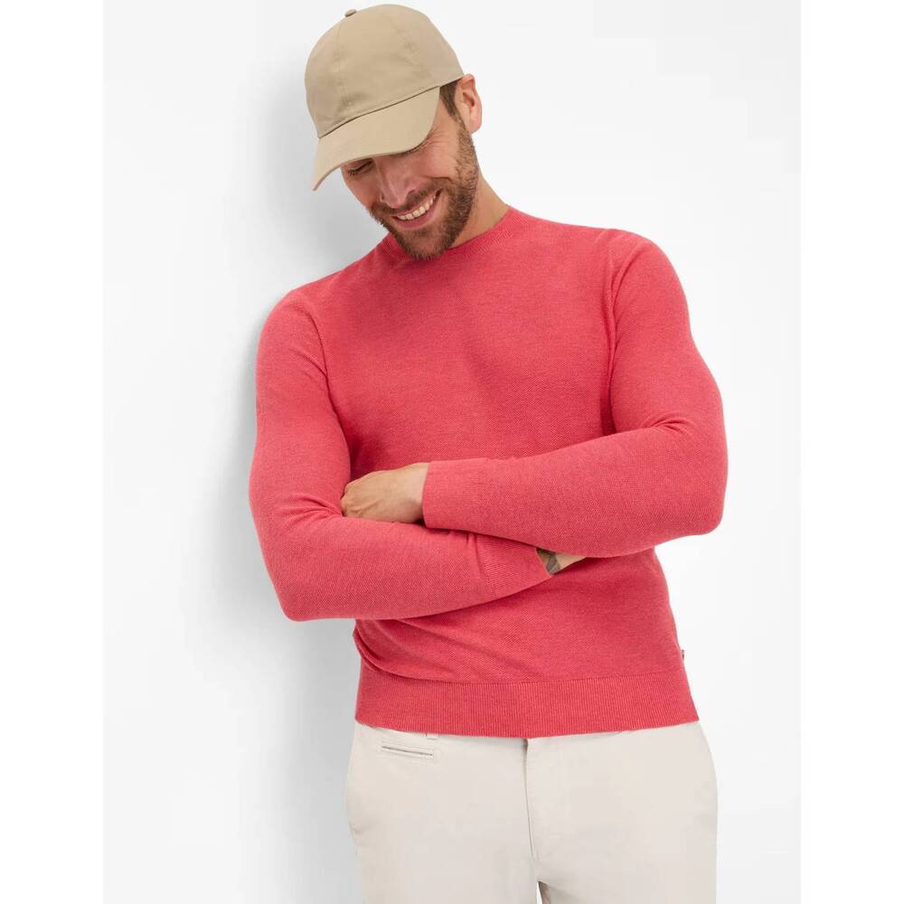 NEW BRAX rick crew neck jumper in 45 - sunset